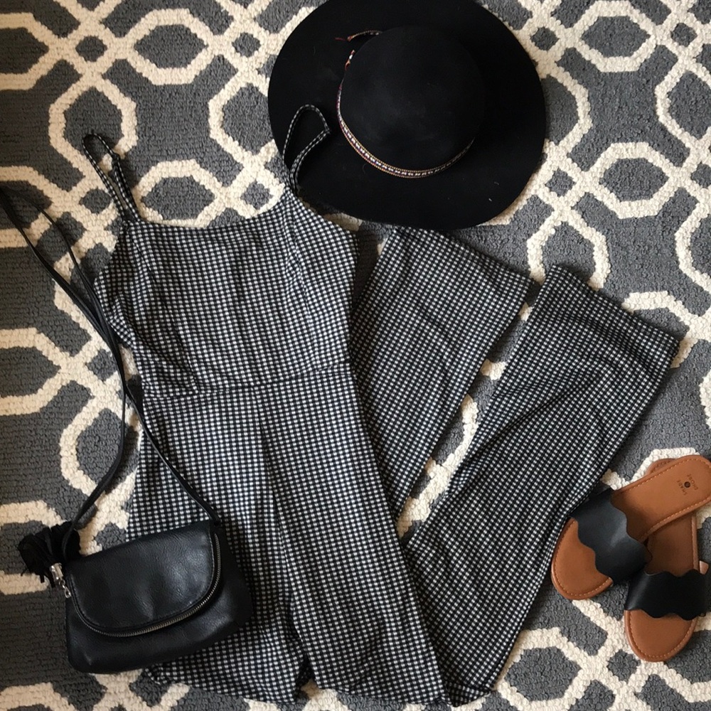 Gingham romper jumpsuit